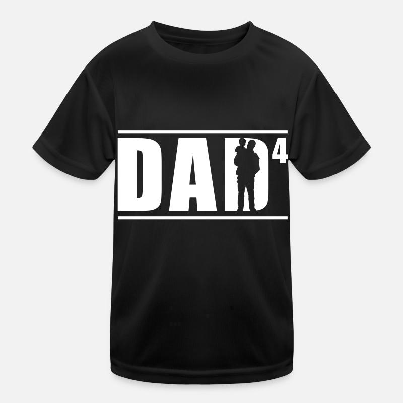 Vater Von Vier Kindern Papi Papa Vater Tag Kinder Funktions-T-Shirt