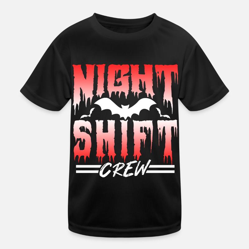 Team Night Shift Colleague Night Shift Work Kids Functional T-Shirt