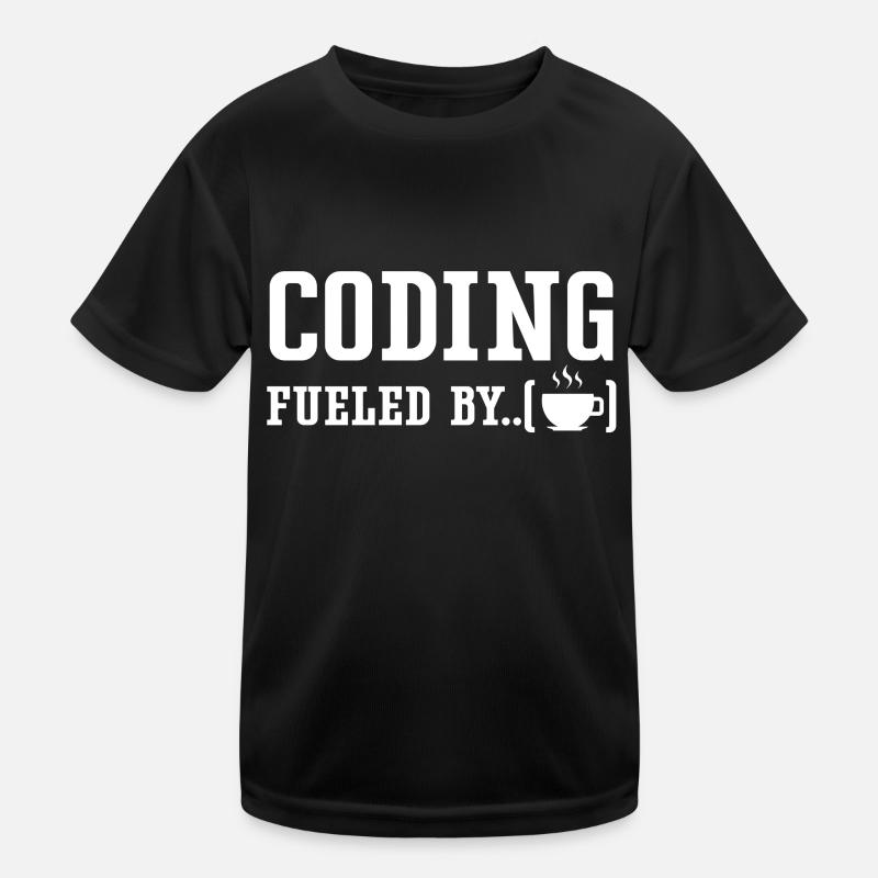 Programming Powered by Caffeine Coding Kids Functional T-Shirt