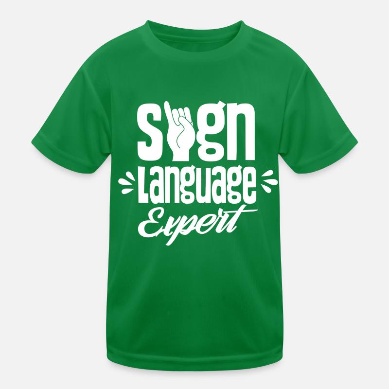 Gebärdensprache Experte Gestik Gebärden Awareness Kinder Funktions-T-Shirt