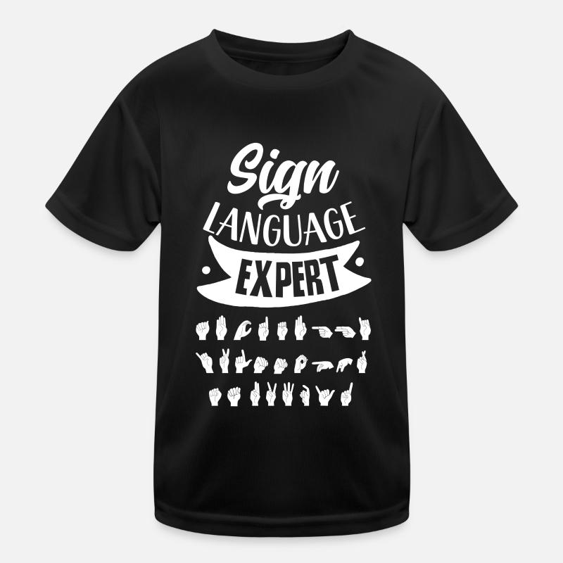 Gebärdensprache Experte Awareness Gestik Gebärden Kinder Funktions-T-Shirt
