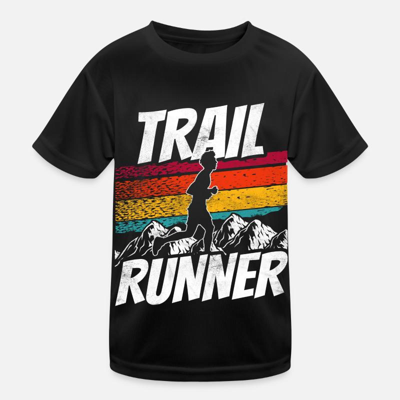 Trail Runner Trail Run Running Race Kids Functional T-Shirt