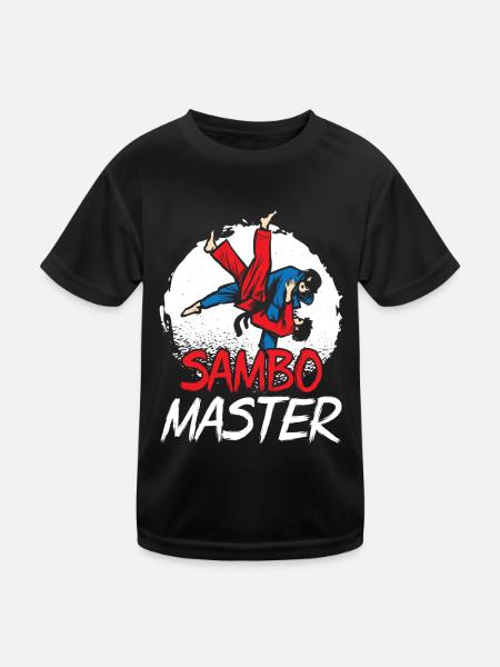 Sambo Master Martial Arts Martial Arts Training - Kids Functional T-Shirt - black - Front