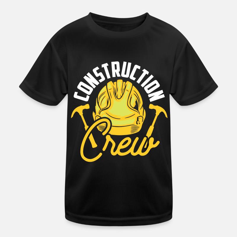 Bautrupp Bauarbeiter Bau Baustelle Teamwork Team Kinder Funktions-T-Shirt