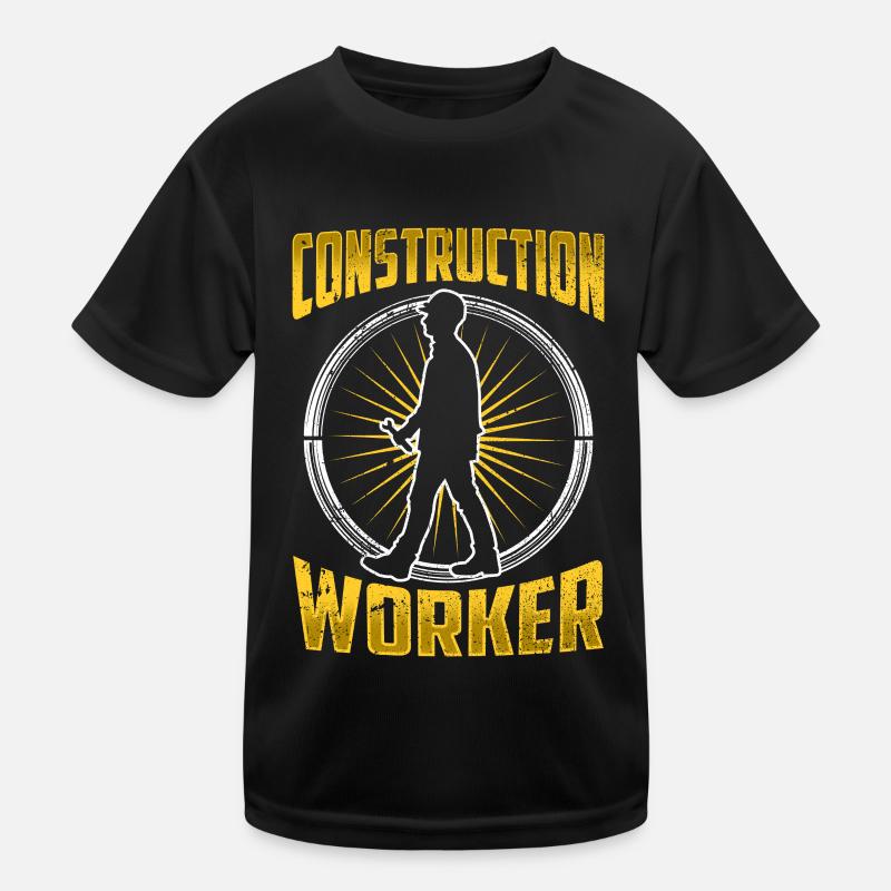Construction Worker Construction Team Construction Site Teamwork Kids Functional T-Shirt