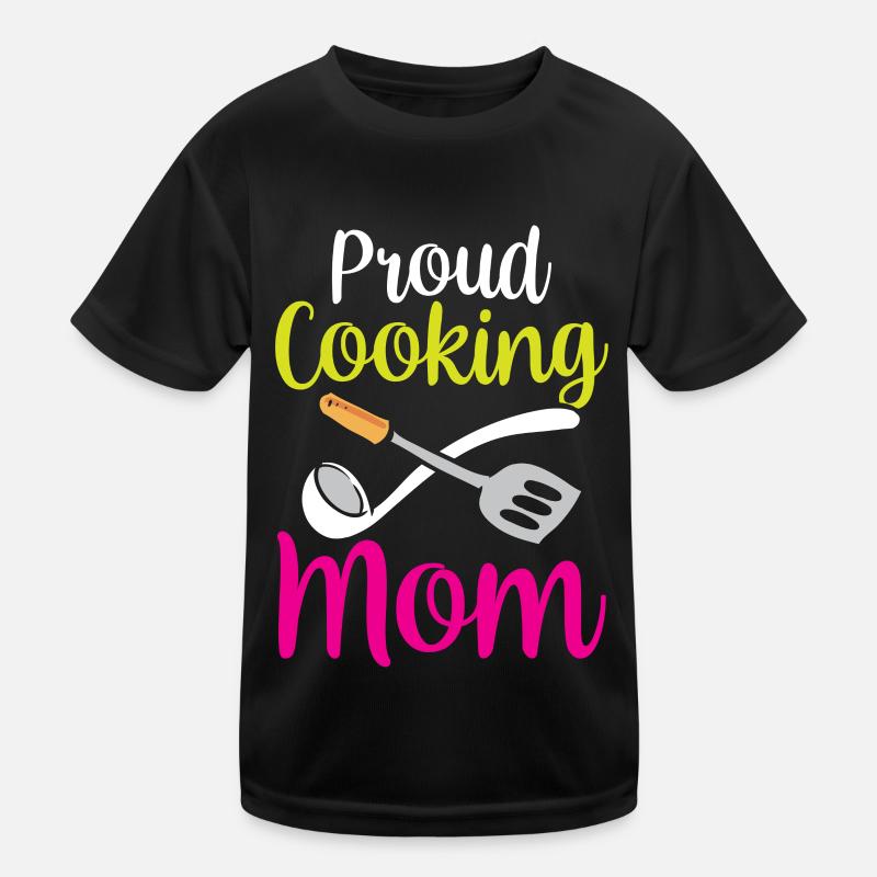 Stolze Kochende Mutter Mama Köchin Kochen Koch Kinder Funktions-T-Shirt