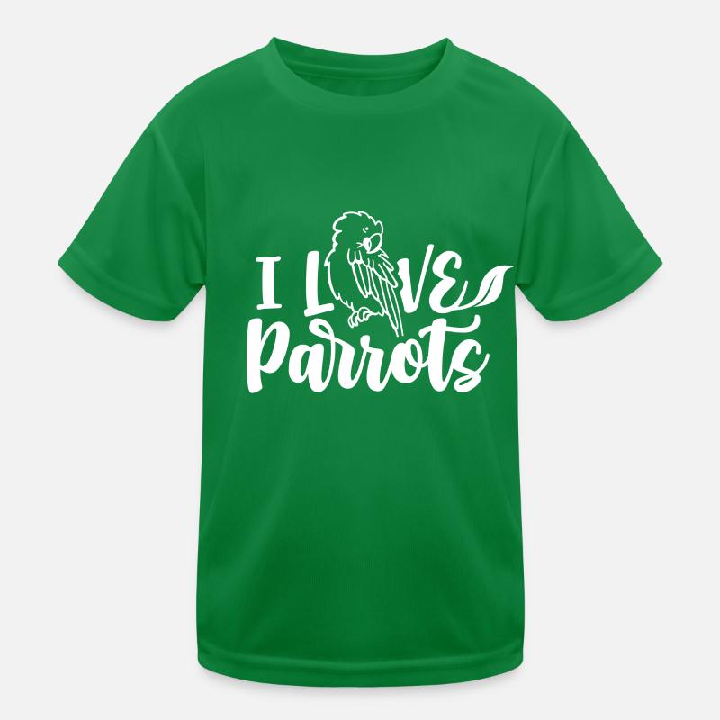 J’aime les perroquets de compagnie perroquet doux animal T-shirt sport Enfant
