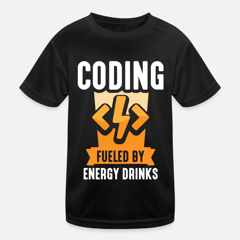 Programming with Energydrinks Coding Code Coder Kids Functional T-Shirt