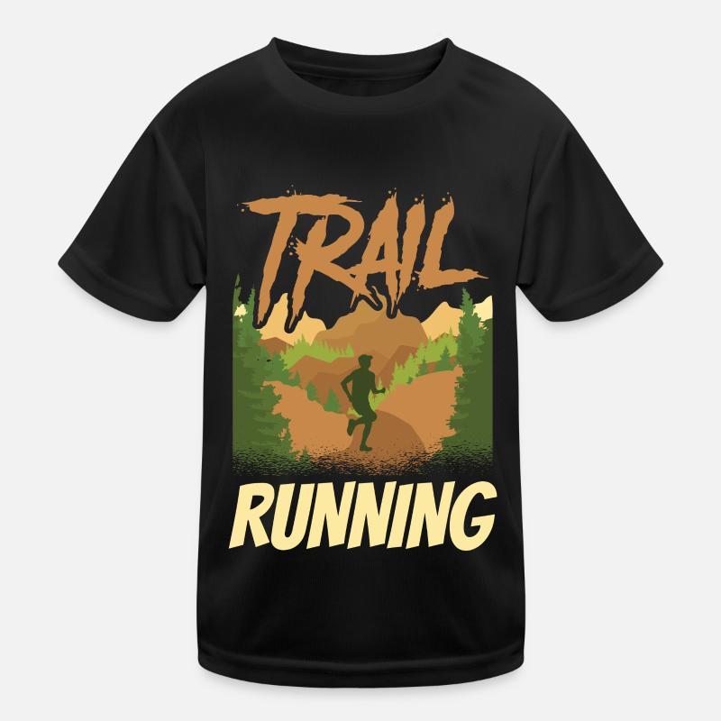 Trail Running Race Trail Running Runner Kids Functional T-Shirt