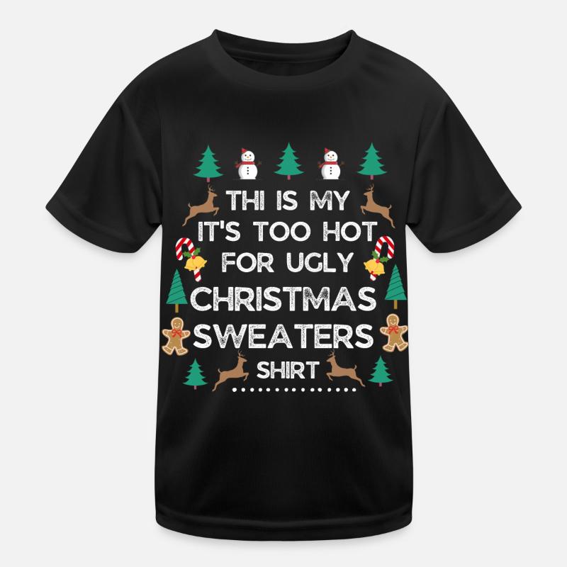 Weihnachtspullover Kinder Funktions-T-Shirt