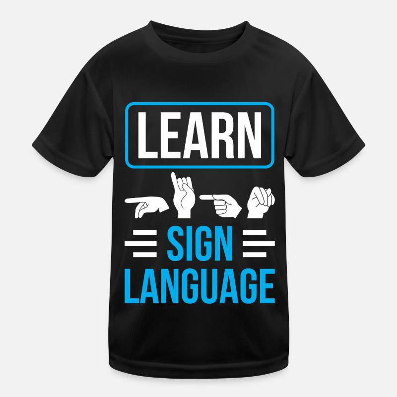 Sign Language Learning Sign Gestures Awareness Kids Functional T-Shirt