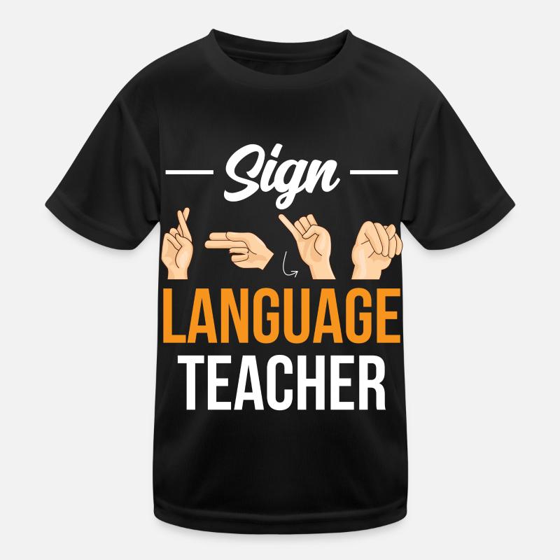 Gebärdensprache Lehrer Awareness Gebärden Gestik Kinder Funktions-T-Shirt