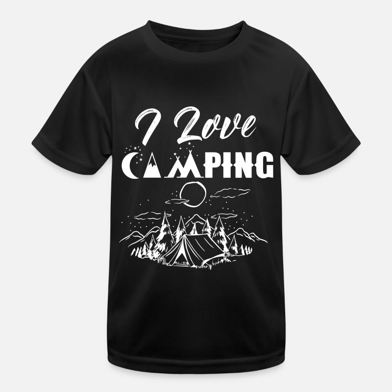 Ich Liebe Camping Campen Camper Campingplatz Camp Kinder Funktions-T-Shirt