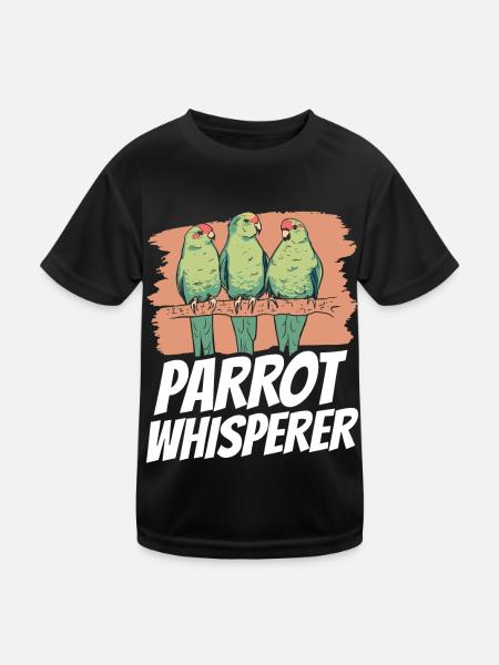 Perroquet Chuchotant Perroquet Chuchoteur Perroquet Doux - T-shirt sport Enfant - noir - Devant