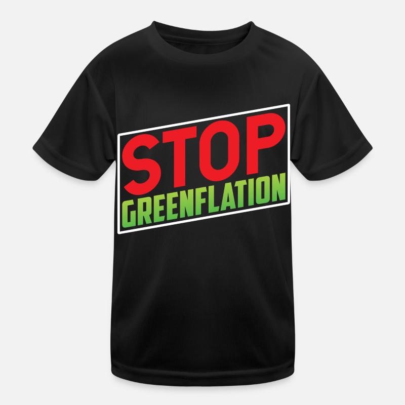 Greenflation Stop à l’inflation de l’énergie verte T-shirt sport Enfant