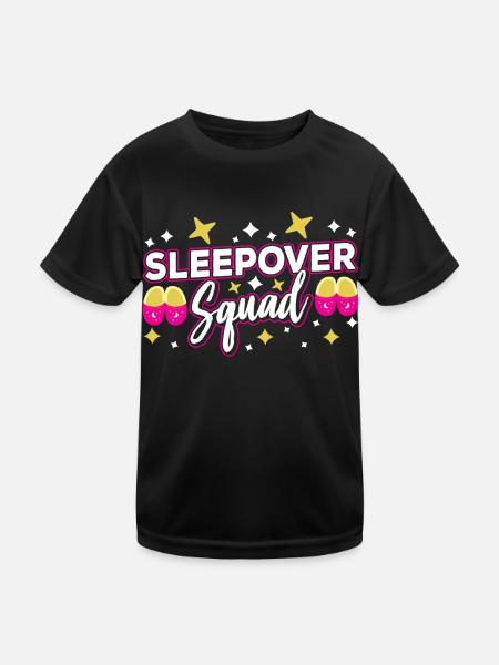 Overnight group overnight stay Sweet - Kids Functional T-Shirt - black - Front