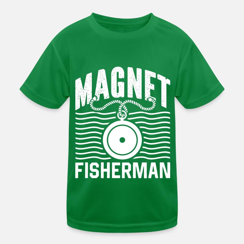 Magnetfischer Magnet Magnetfischen Kinder Funktions-T-Shirt