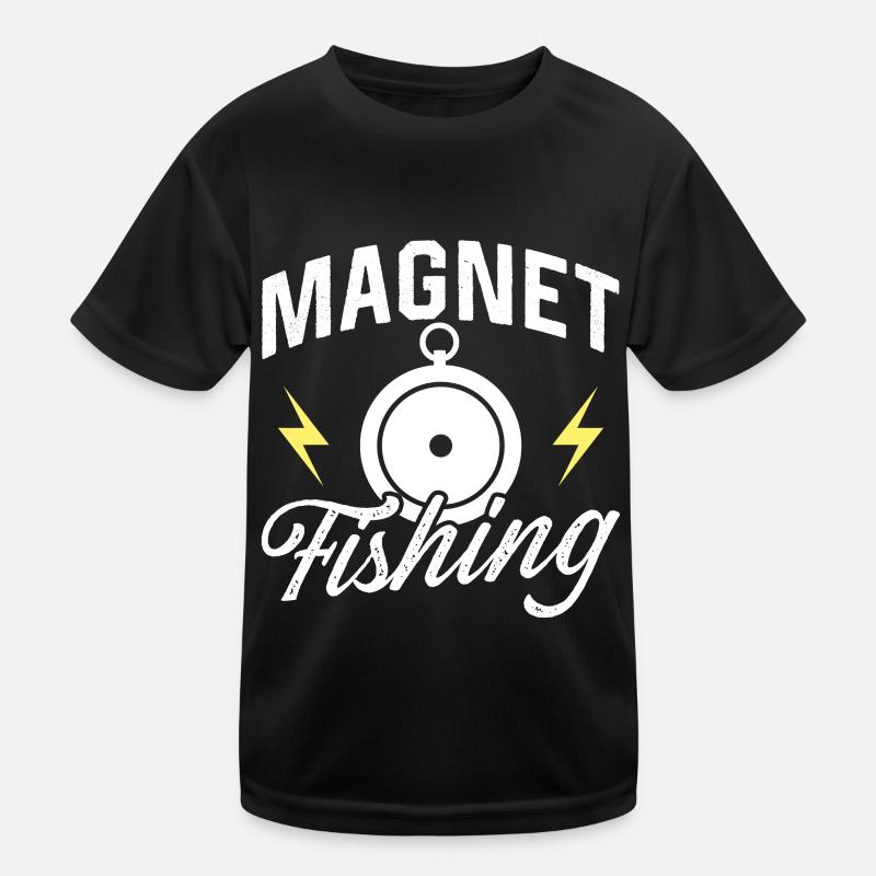 Magnetfischen Magnetfischer Magnet Kinder Funktions-T-Shirt
