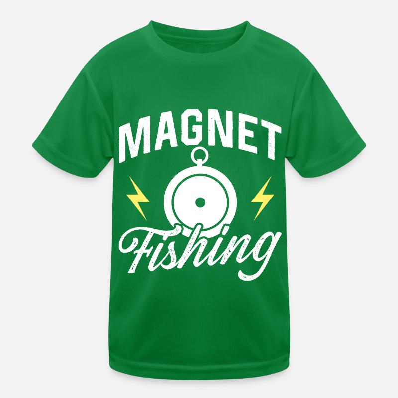 Magnetfischen Magnetfischer Magnet Kinder Funktions-T-Shirt