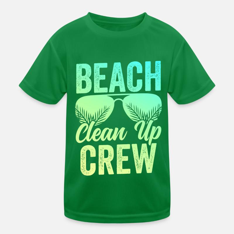 Beach Clean Up Team Beach Cleaning Beach Kids Functional T-Shirt