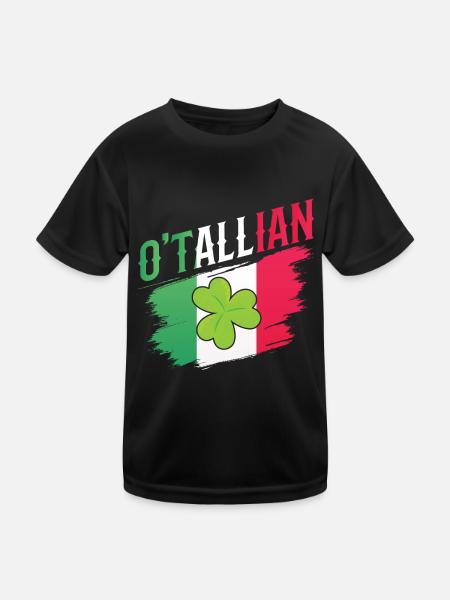 O'tallian Irish Ireland St. Patrick's Day Irish - Kids Functional T-Shirt - black - Front