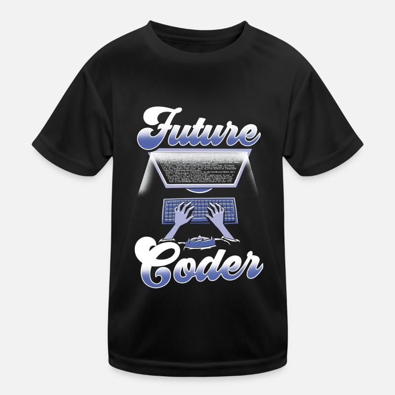 Zukünftiger Coder Code Programmierer Coding - Kinder Funktions-T-Shirt - Schwarz