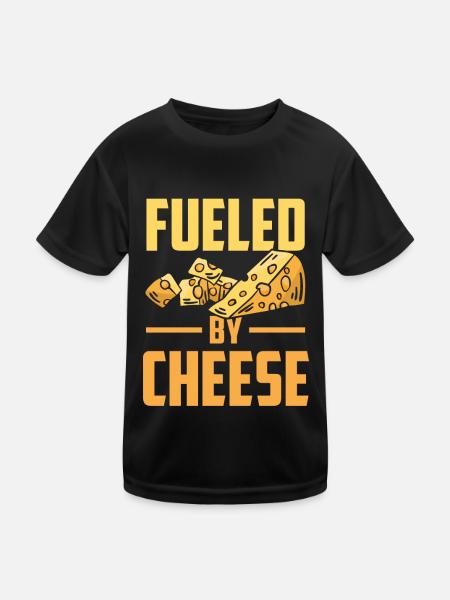 Driven by cheese sweet lovers love - Kids Functional T-Shirt - black - Front
