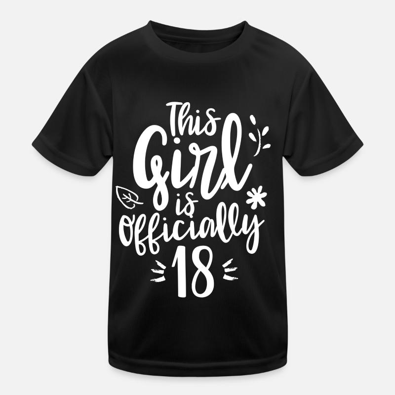 This girl is officially 18 celebration eighteen Kids Functional T-Shirt