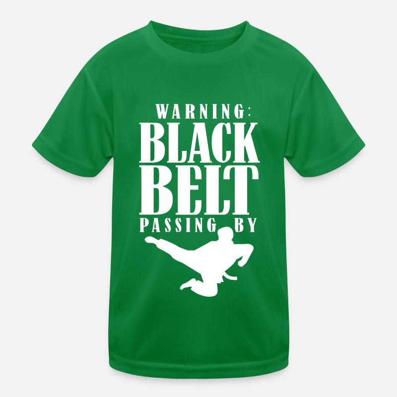 Warnung: Schwarzgurt Geht Vorbei Schwarzer Gürtel Kinder Funktions-T-Shirt