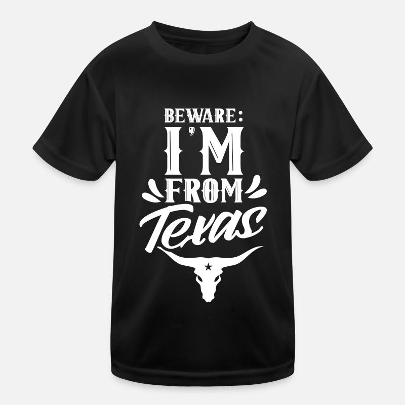 Attention: Je suis du Texas Texan Texan T-shirt sport Enfant