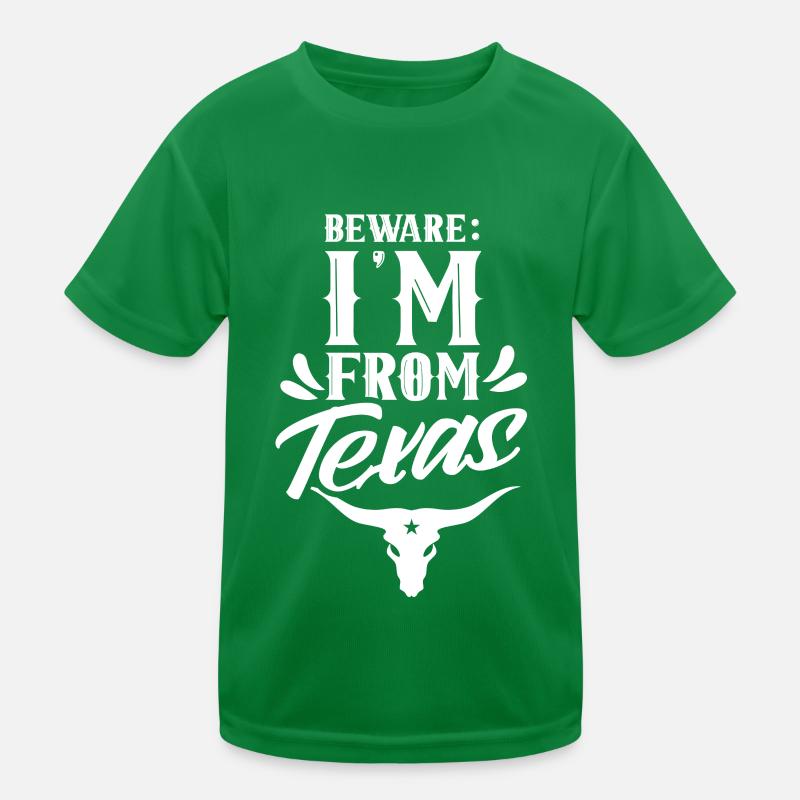 Attention: Je suis du Texas Texan Texan T-shirt sport Enfant