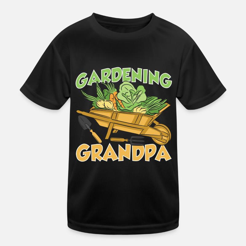 Gartenarbeit Opa Gärtner Großvater Garten Kinder Funktions-T-Shirt