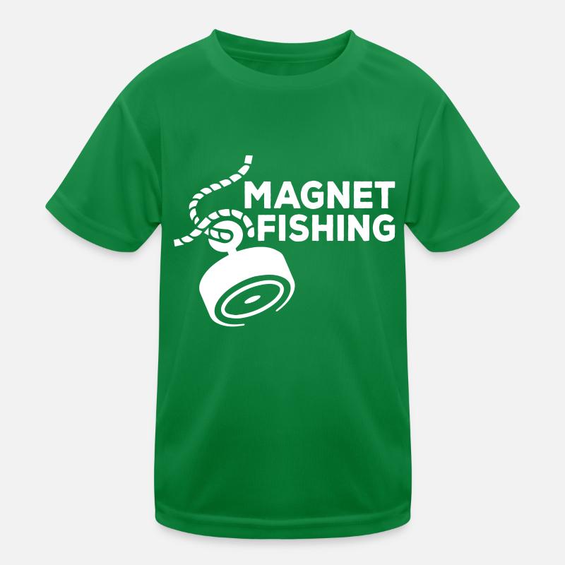Magnetfischen Magnetfischer Magnet Kinder Funktions-T-Shirt