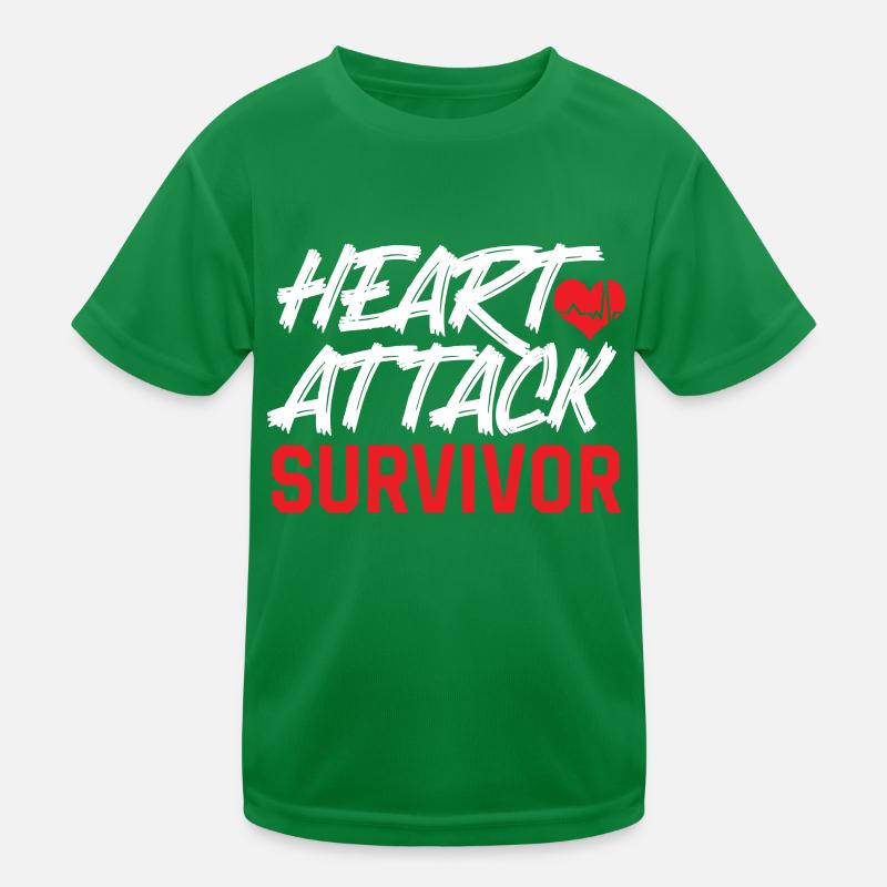 Überlebender Eines Herzinfarkts Herzinfarkt Kinder Funktions-T-Shirt