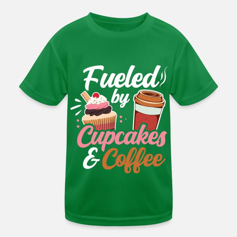 Propulsé par Cupcakes et Coffee Cupcake Eating T-shirt sport Enfant