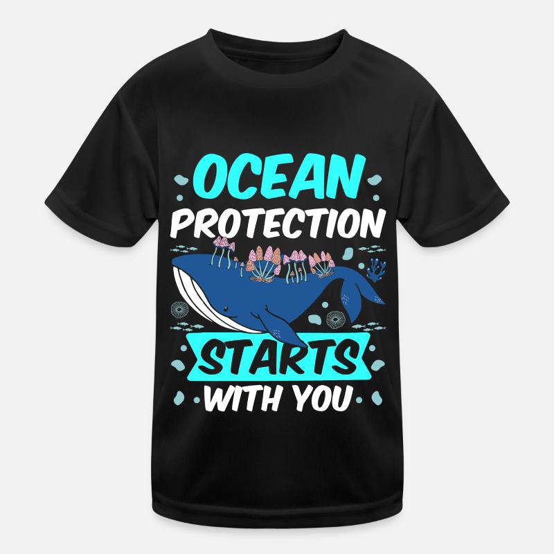 Der Schutz Der Meere Beginnt Bei Dir See Meer Kinder Funktions-T-Shirt