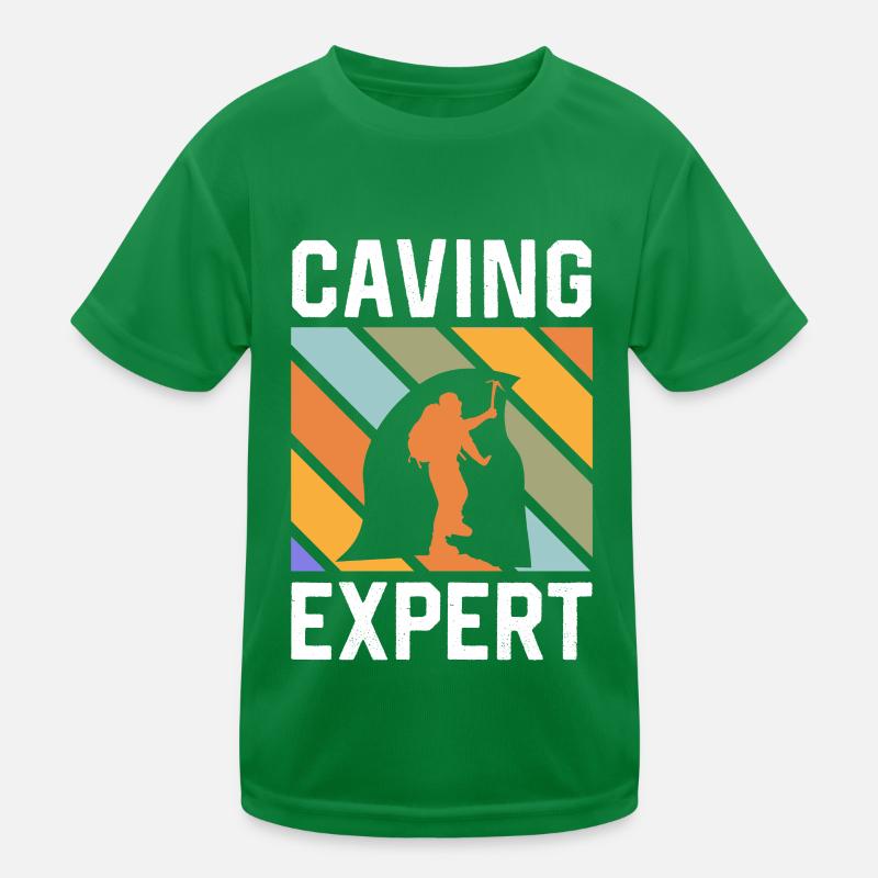 Cave Exploring Cave Caving Caving Cave Kids Functional T-Shirt