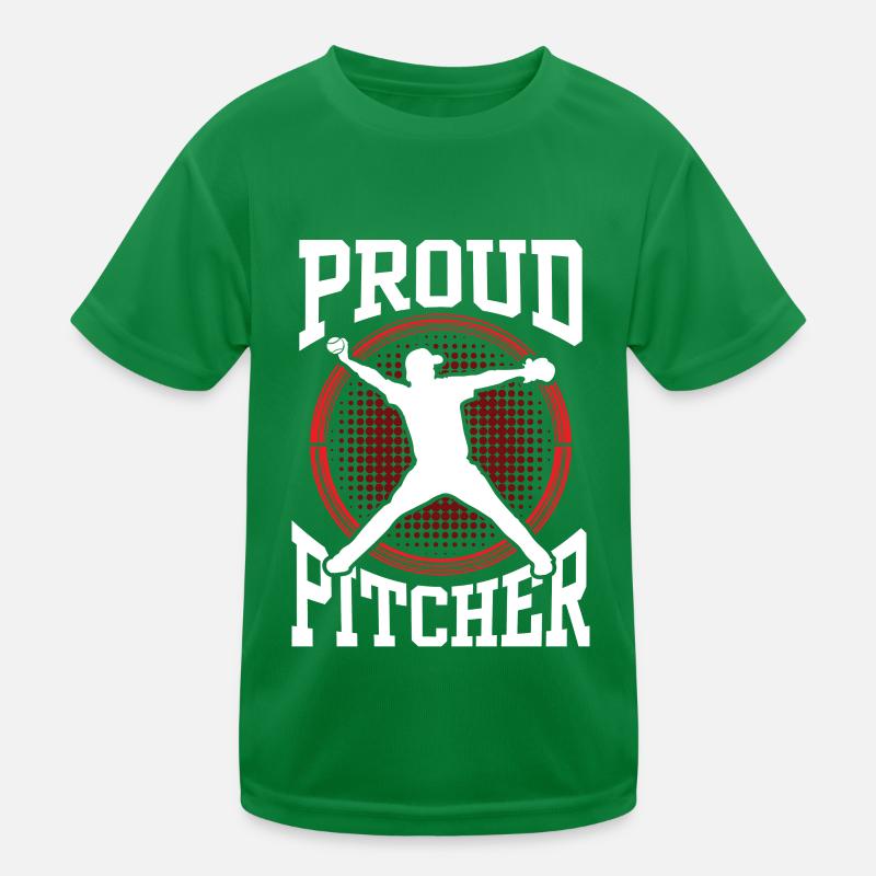 Stolzer Baseball Pitcher Spieler Werfer Hobby Kinder Funktions-T-Shirt
