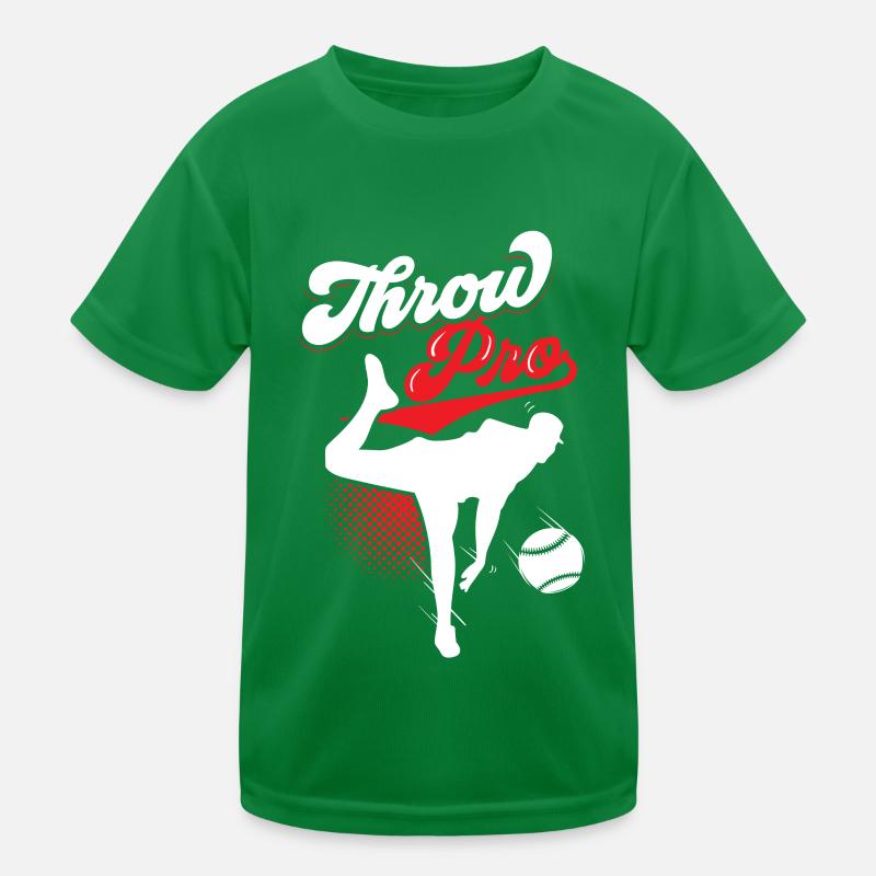 Throwing Professional Hobby Player Baseball Pitcher Thrower Kids Functional T-Shirt