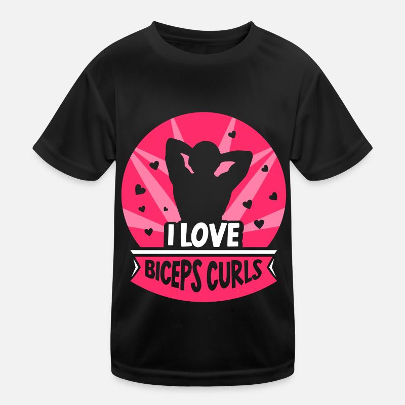 J’adore biceps boucles muscles biceps dictons T-shirt sport Enfant