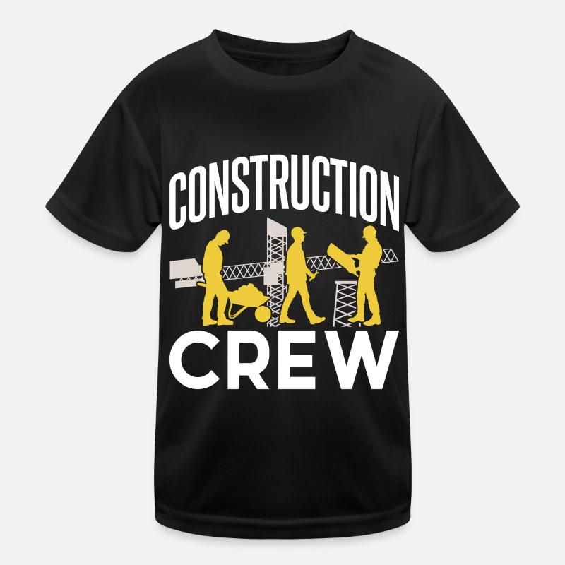 Équipe de construction Travailleurs de la construction Travail d’équipe Équipe de chantier T-shirt sport Enfant