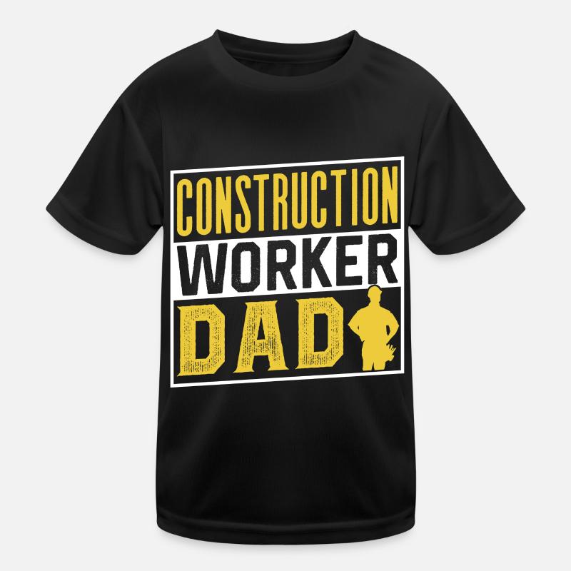 Bauarbeiter Vater Teamwork Baustelle Bau Team Kinder Funktions-T-Shirt