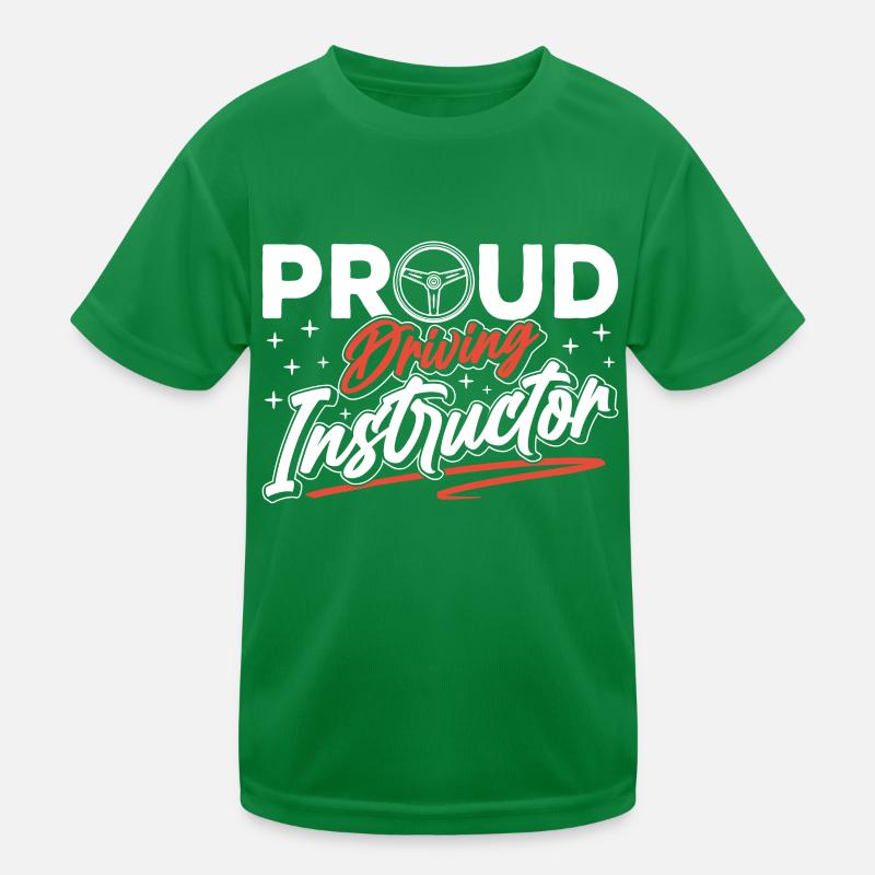 Proud driving instructor driving lesson driving school profession Kids Functional T-Shirt