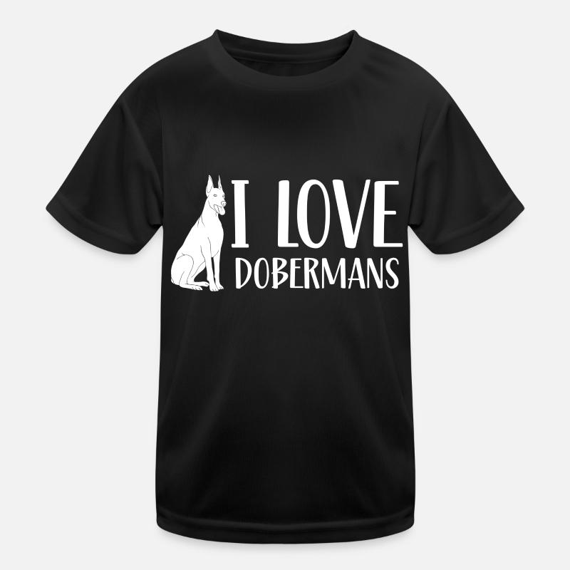 Ich Liebe Dobermänner Doberman Dobermann Hunde Kinder Funktions-T-Shirt