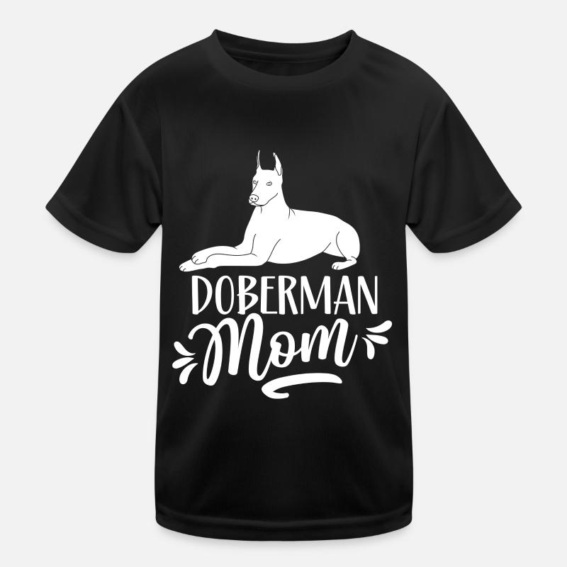 Doberman Mama Mädchen Hunde Dobermänner Dobermann Kinder Funktions-T-Shirt