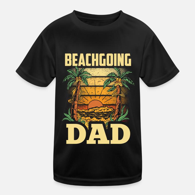 Beach visit Father Beach Beach beach holiday beach Kids Functional T-Shirt