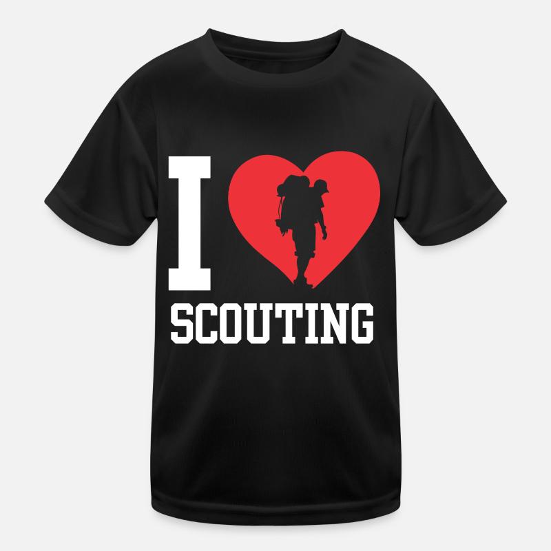 I Love Scouts Scouting Clan Camp Kids Functional T-Shirt