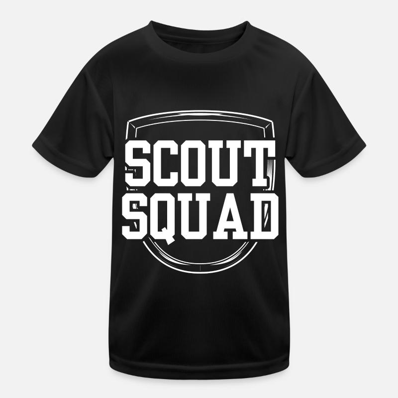 Scout Team Tent Camp Scouting Clan - Kids Functional T-Shirt - black