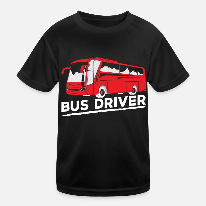 Bus driver coach bus travel Kids Functional T-Shirt