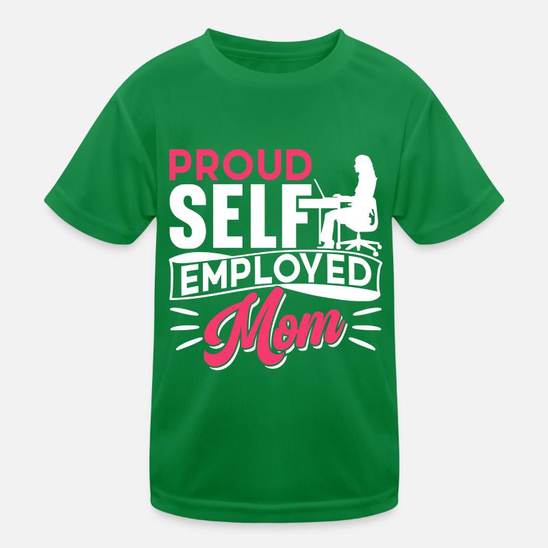 Stolze Selbständige Mutter Selbstständig Kinder Funktions-T-Shirt